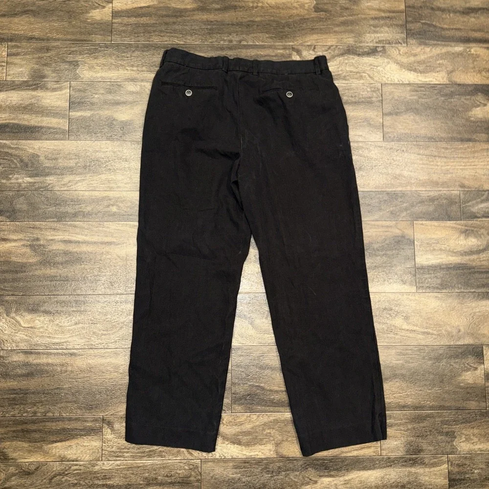 Tommy Bahama Silk Relaxed Fit Casual Dress Pants Men's Size 34x30 Black Summer